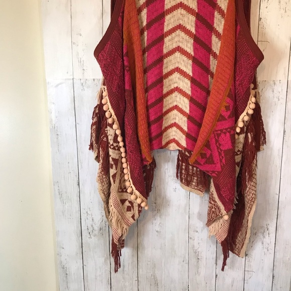 MOTH Anthropologie Durango Jacquard Boho Sweater Vest Size XS/S - Picture 12 of 16